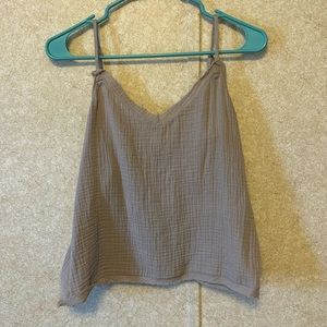 Grade and gather tank top brown muslin